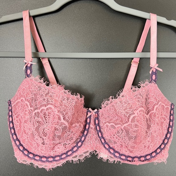 Victoria's Secret Other - Victoria's Secret Dream Angels Pink Lace Bra 36D Fairy Coquette